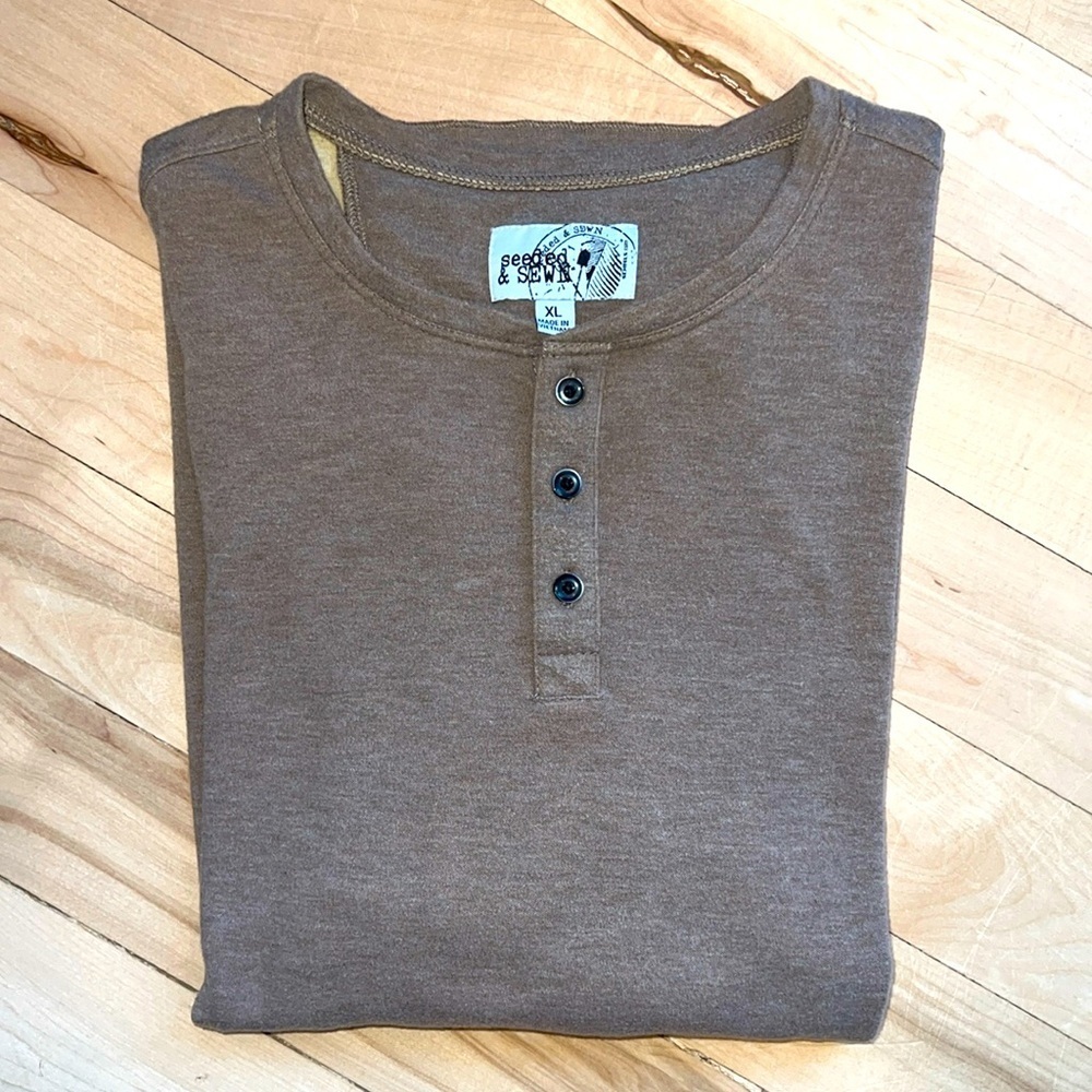 Seeded & Sewn Long Sleeve Henley​